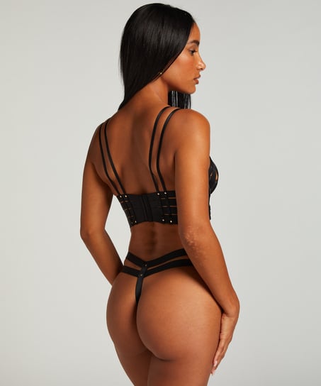 Athena Non-Padded Underwired Longline Bra, Black