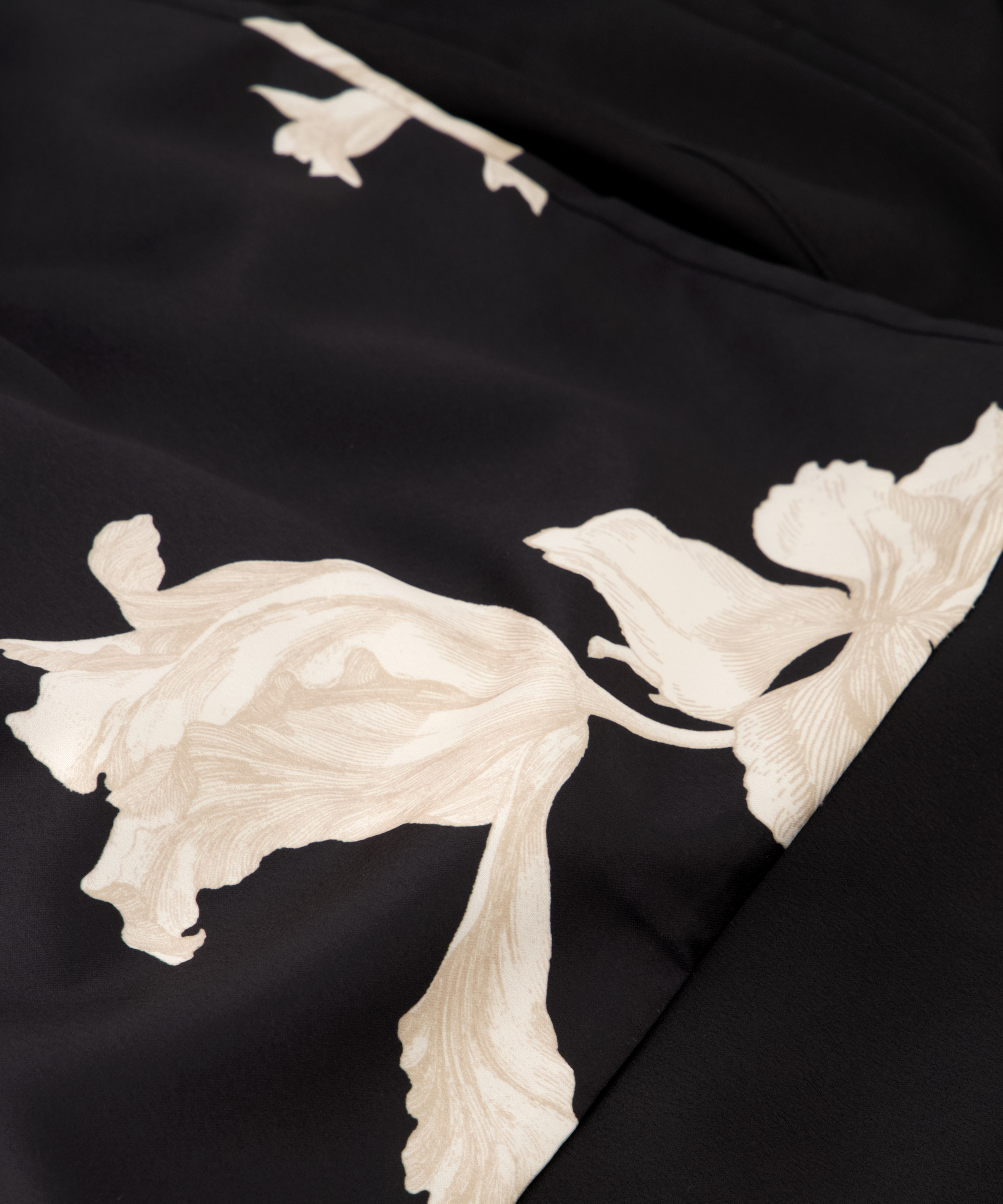 Bloom Satin Kimono, Black, main