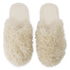 Fake Fur Slippers, Beige