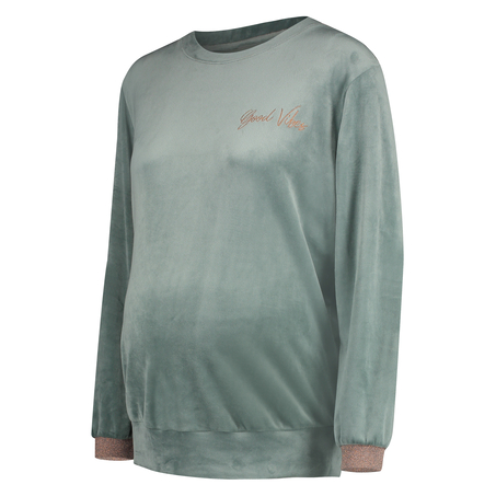 Velours Maternity Top, Green