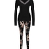 Dahlia Long-sleeved Pyjama Set, Black