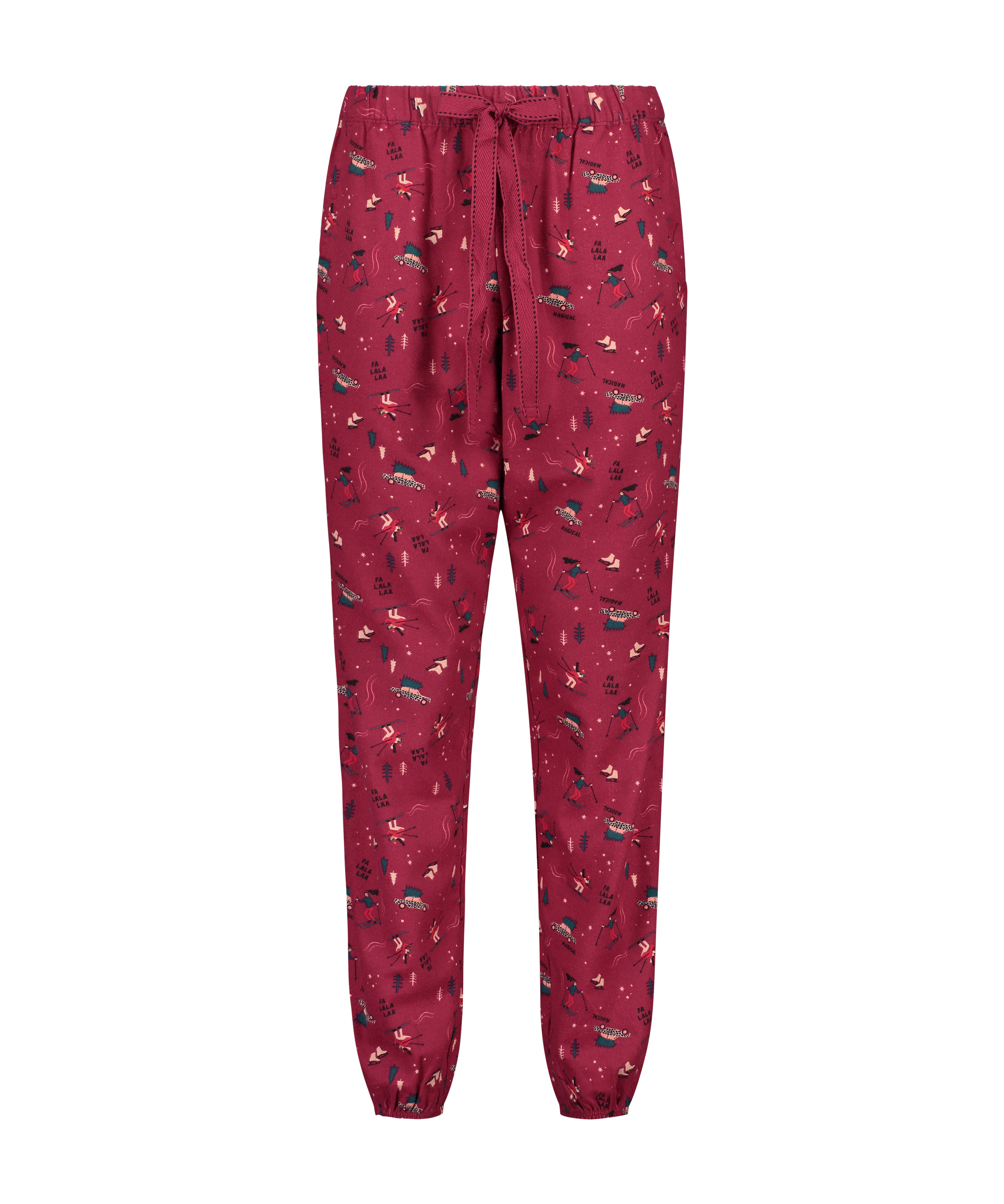 Petite Twill Pyjama pants, Red, main