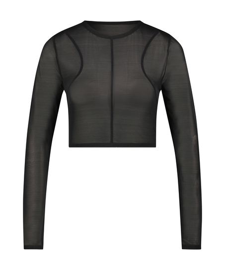 Lia Mesh Top HKM x NA-KD, Black