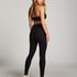 HKMX Crossed High Waisted Leggings, Black