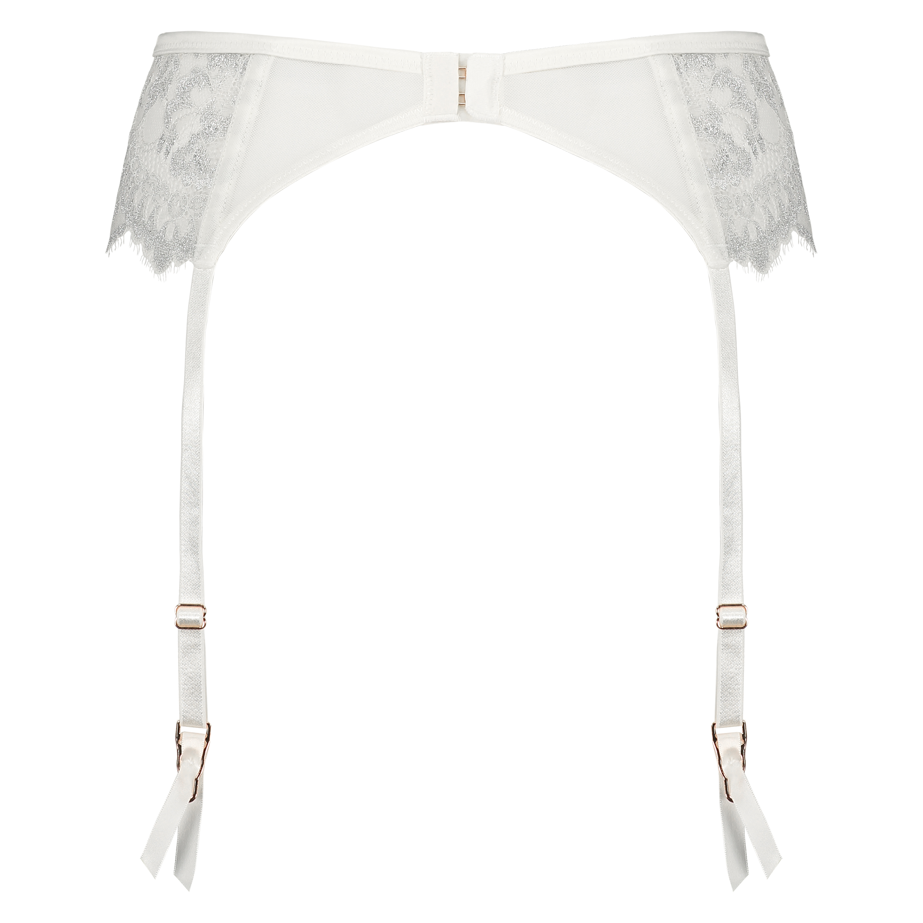 Allegra Suspender belt, White, main