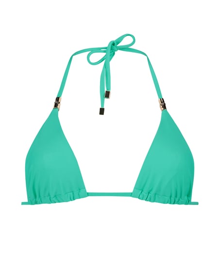 Doha triangle bikini top, Green