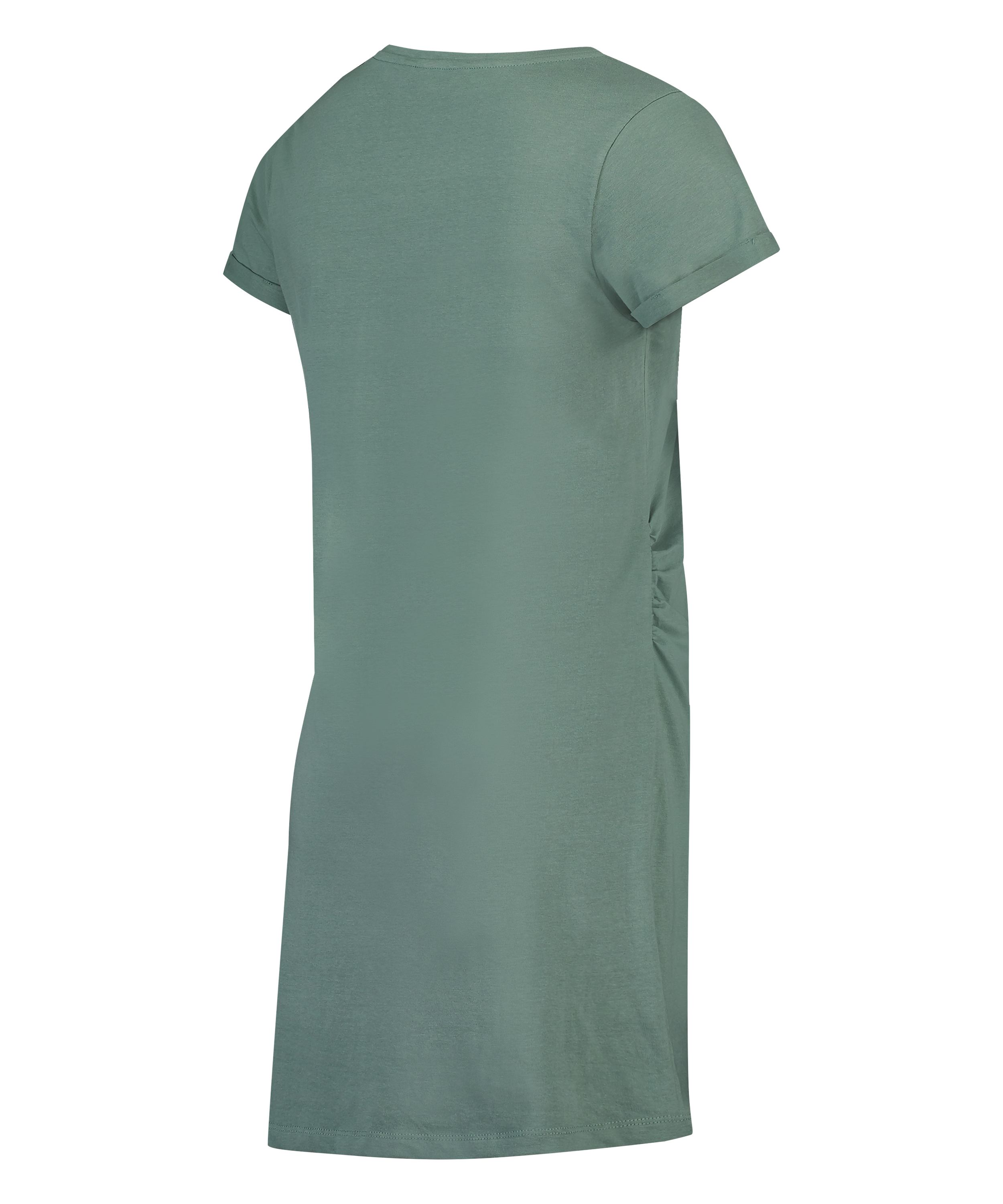 Short-Sleeved Maternity Nightshirt, Green, main
