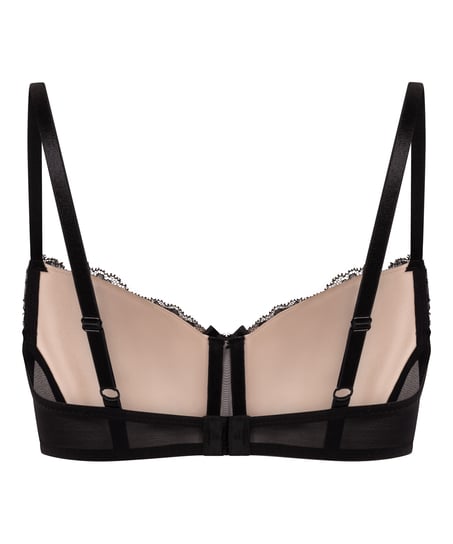Teddy Padded Underwired Bra, Black