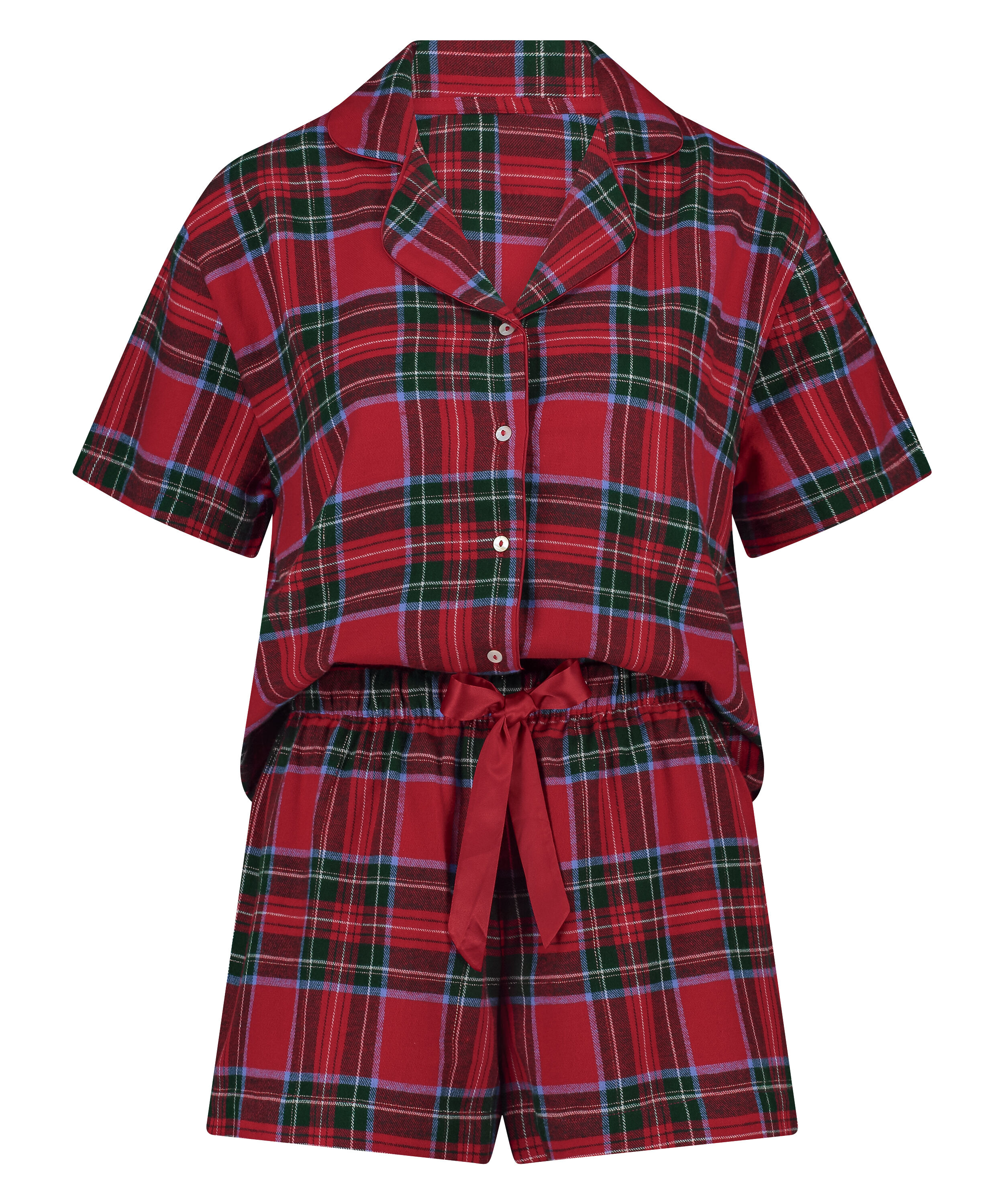Twill pyjama set, Red