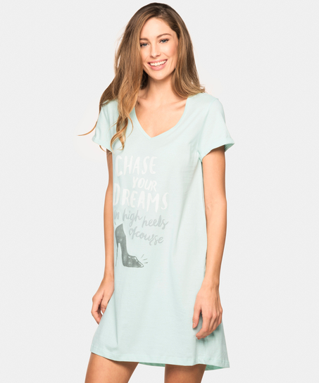 Nightshirt V-neck, Green