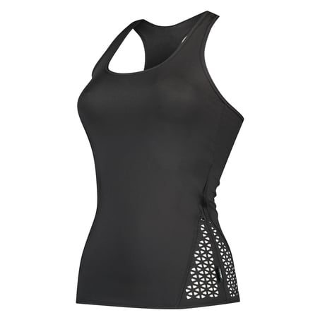 HKMX Lasercut Tank Top, Black