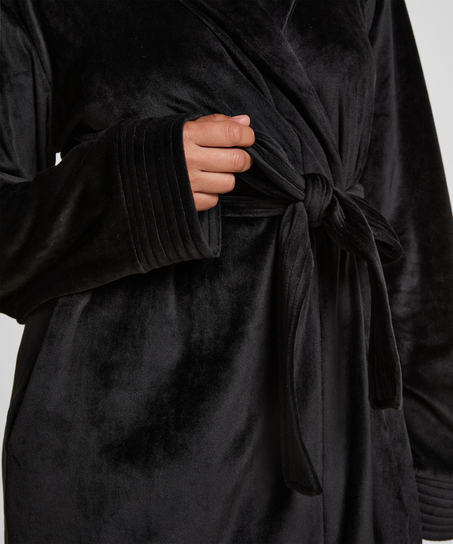 Velours Bathrobe, Black