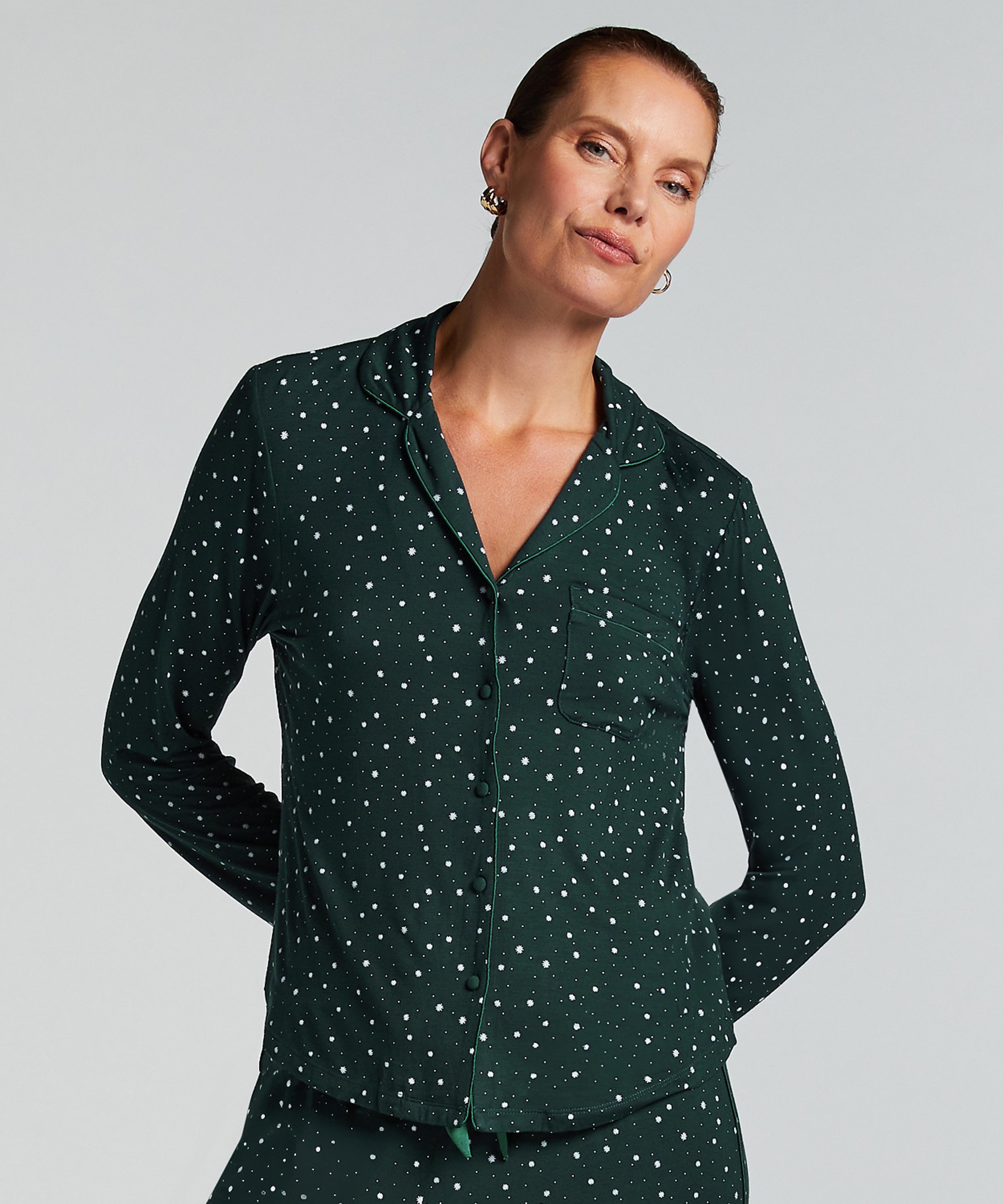 Essential Jersey Long-Sleeved Jacket, Green, main
