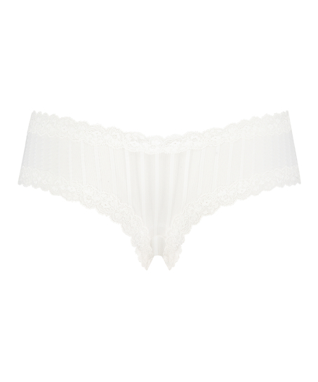 V-shape Mesh Brazilian, White