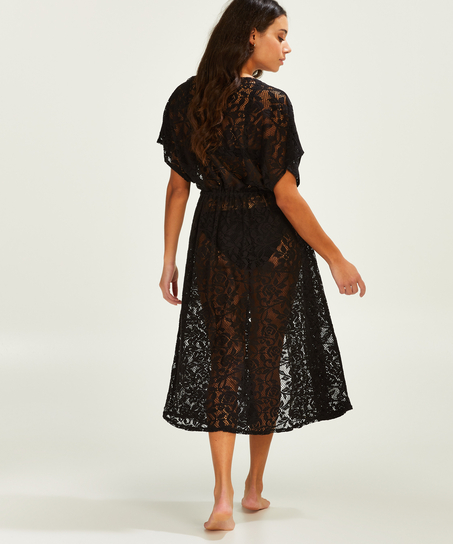 Lace Long Tunic, Black