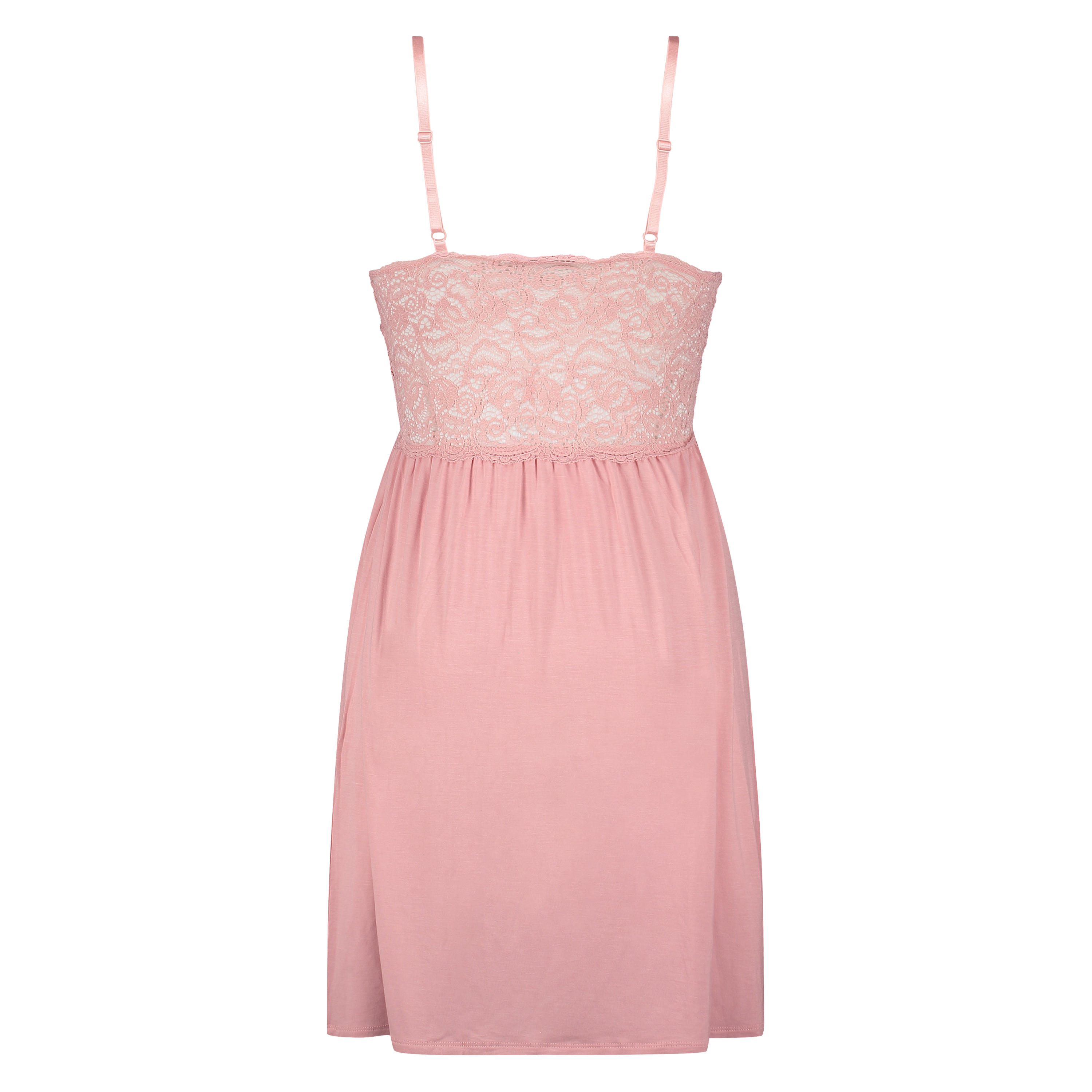 Vera jersey lace slip dress, Pink, main