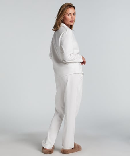 Flannel Pyjama Pants, White