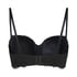 Marine Padded Underwired Strapless Bra, Black