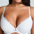 Marine Padded Underwired Push-Up Bra, White