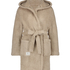 Fleece Bathrobe, Beige