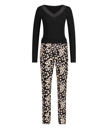 Pyjama set Daisy, Black