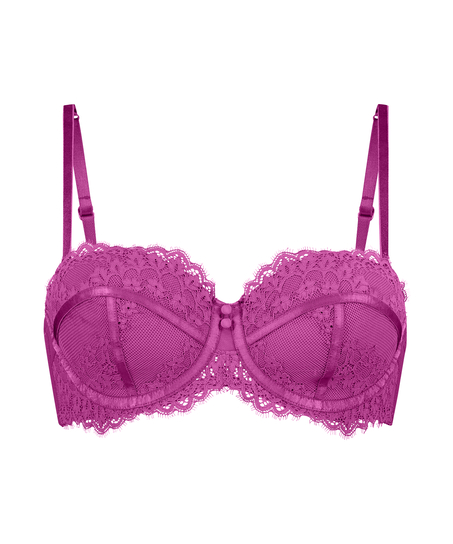Daisy Padded Strapless Underwired Bra, Pink