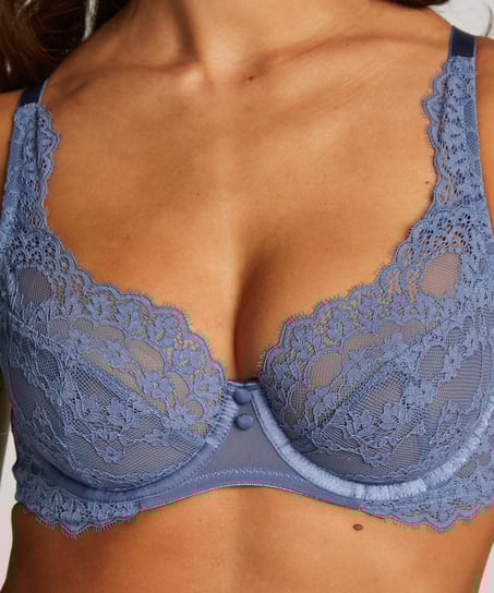 Daisy Non-Padded Underwired Bra, Blue