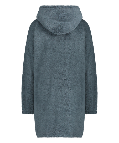 Snuggle Fleece Lounge Dress, Blue