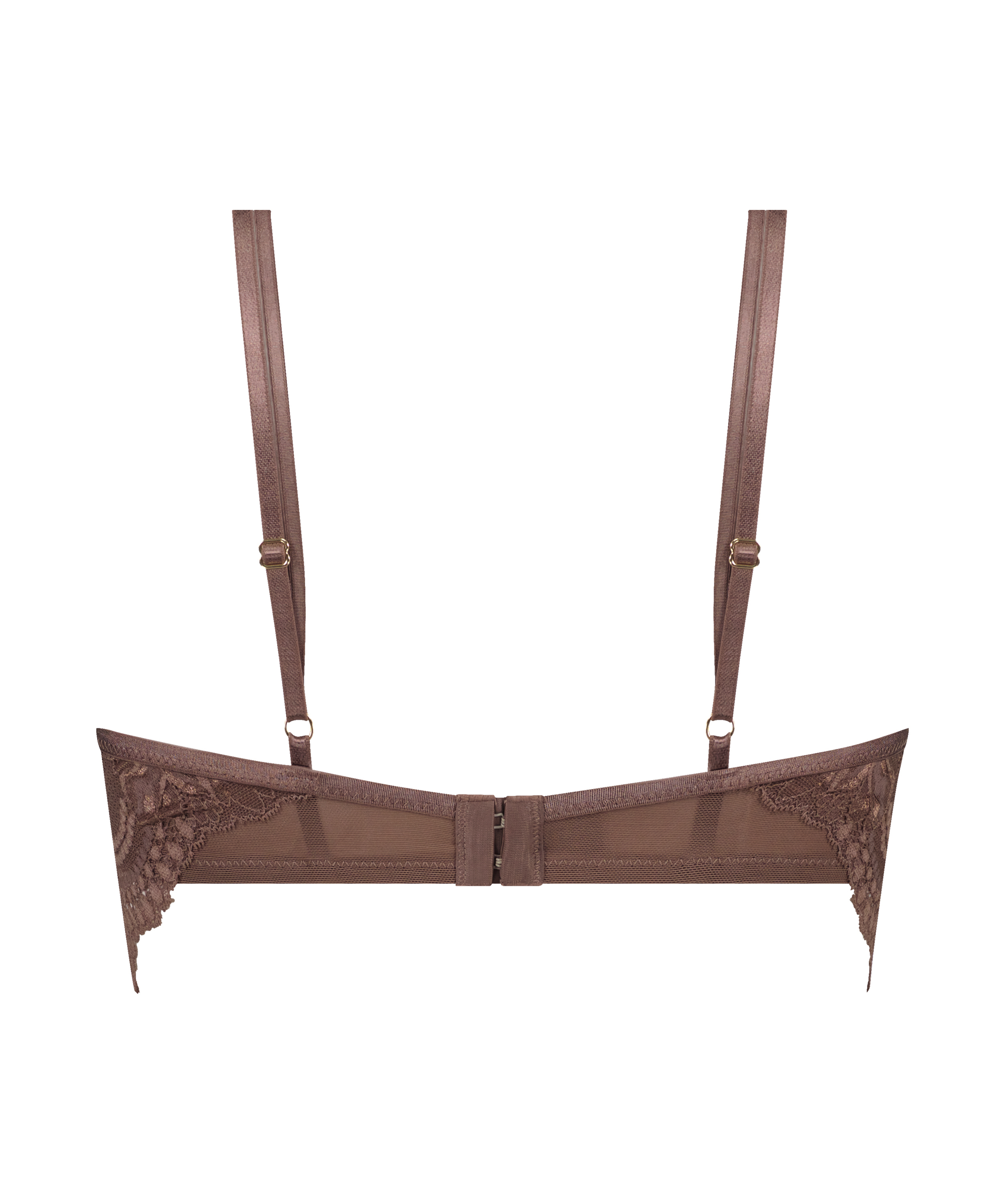 Raquel Non-Padded Underwired Longline Bra, Brown, main