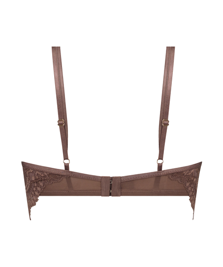 Raquel Non-Padded Underwired Longline Bra, Brown