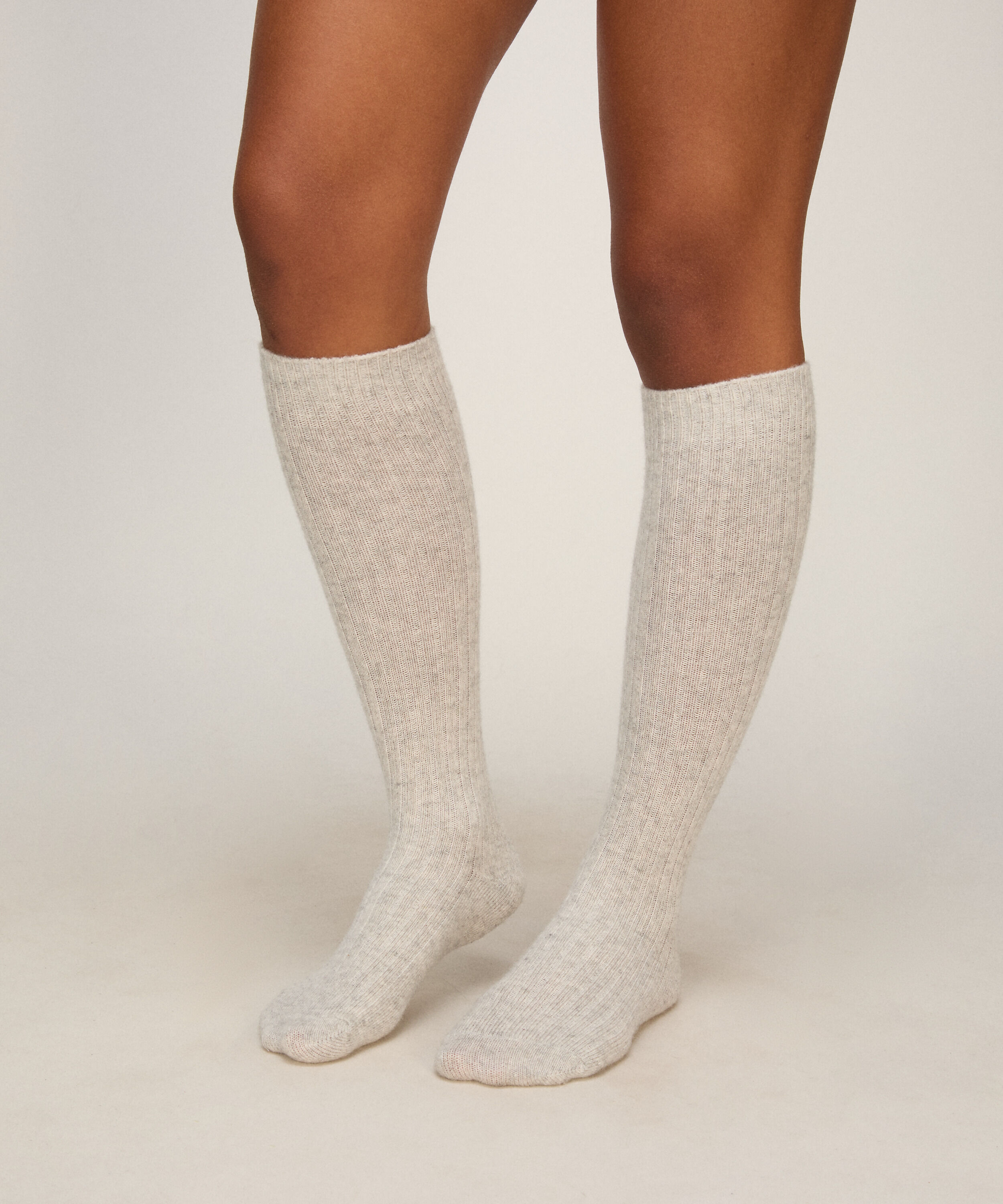 Cashmere Blended Socks, Grey