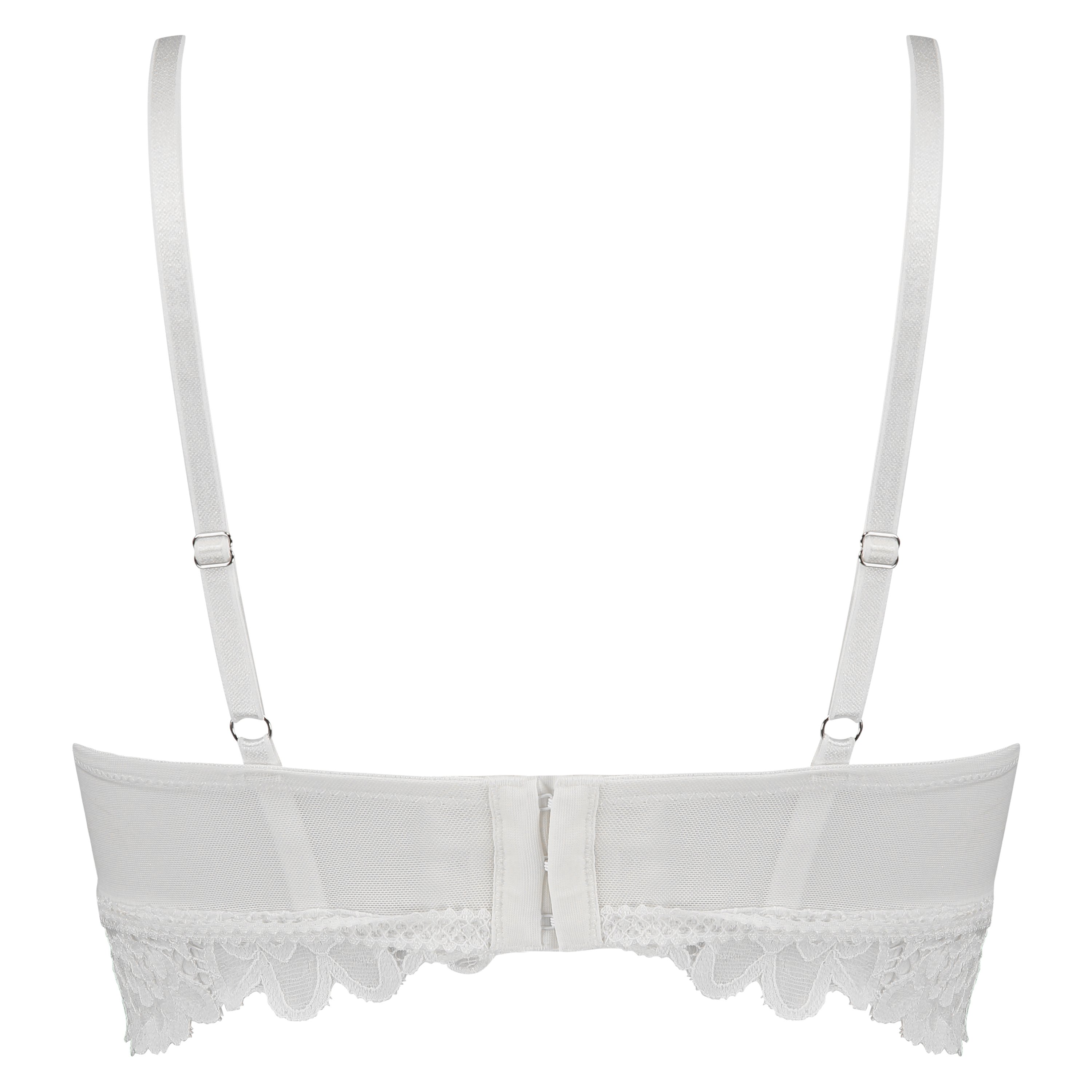 Shiloh Padded Non-wired Longline Bra, White, main