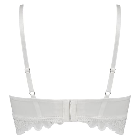 Shiloh Padded Non-wired Longline Bra, White