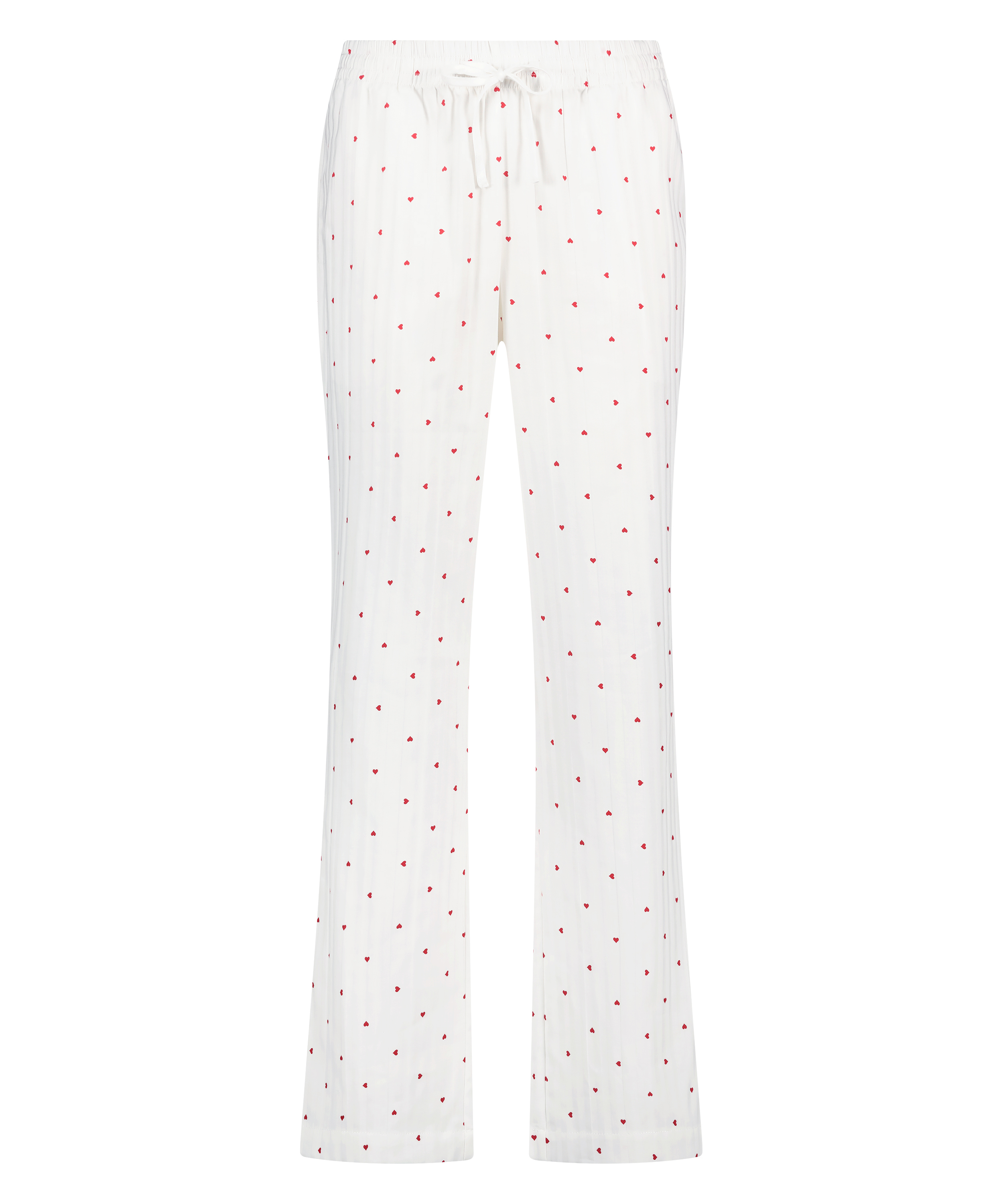Jacquard Hearts Petite Pyjama Bottoms, White, main