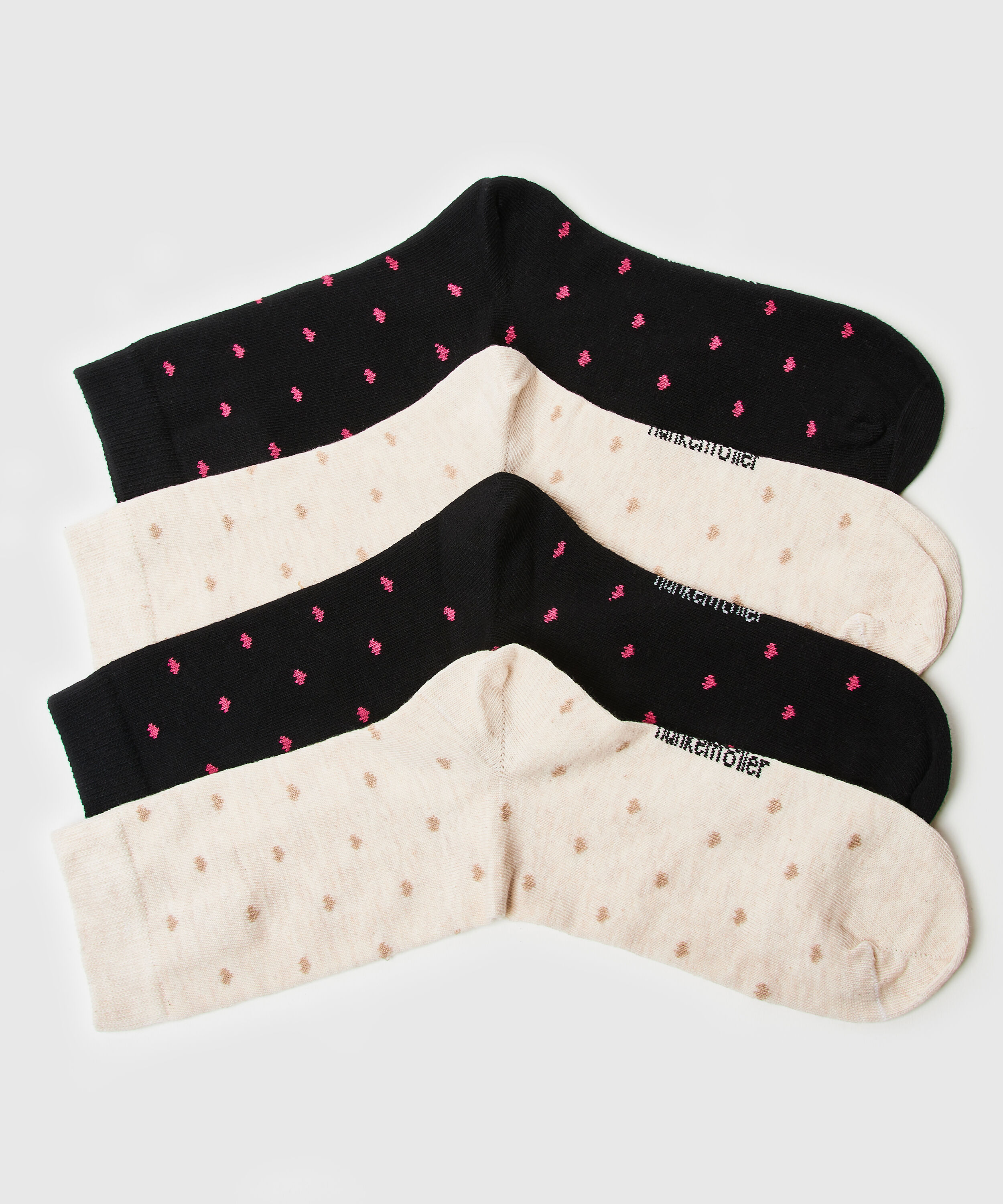 2 Pairs Cotton Socks, Black