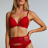 Teddy Padded Underwired Push-Up Bra, Red
