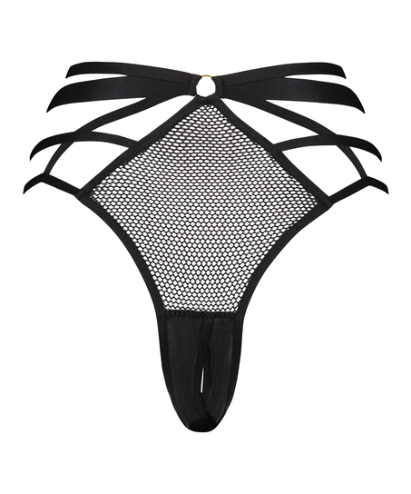 Sting Open Crotch Brazilian, Black