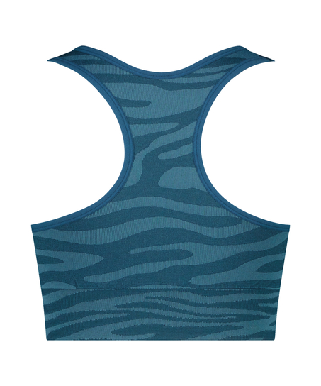 HKMX Seamless Sports Bra, Blue