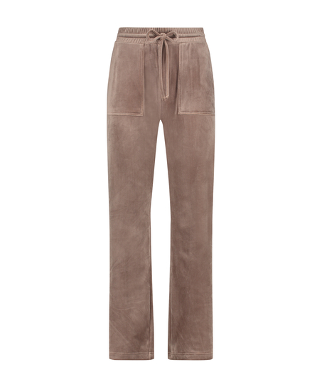 Velour Joggers, Brown