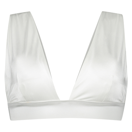 Lola triangle bikini top, White