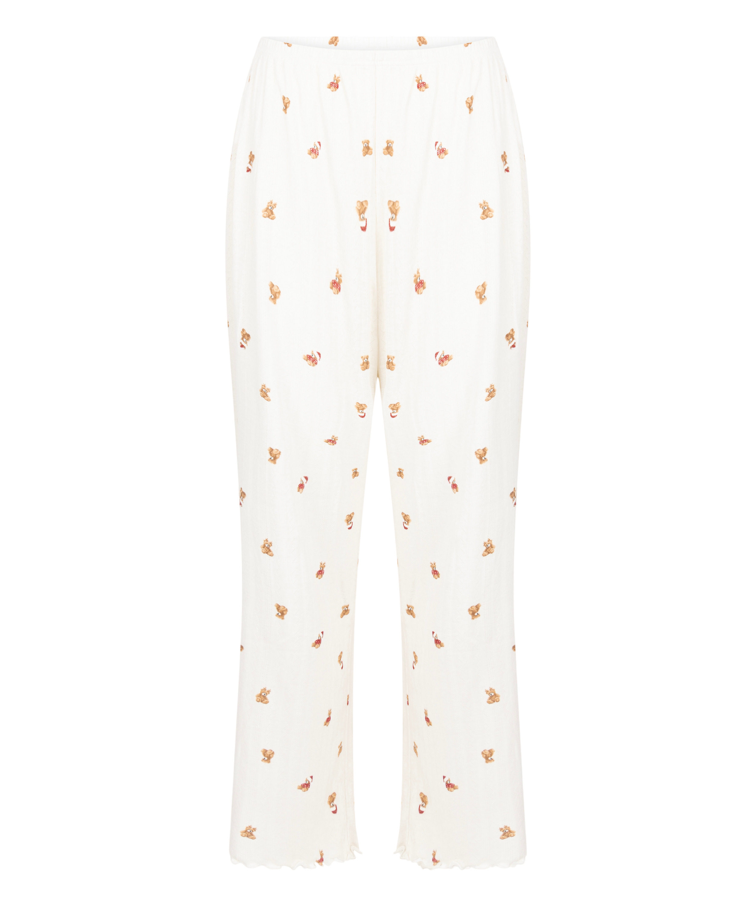Pointelle Pyjama Pants, White, main