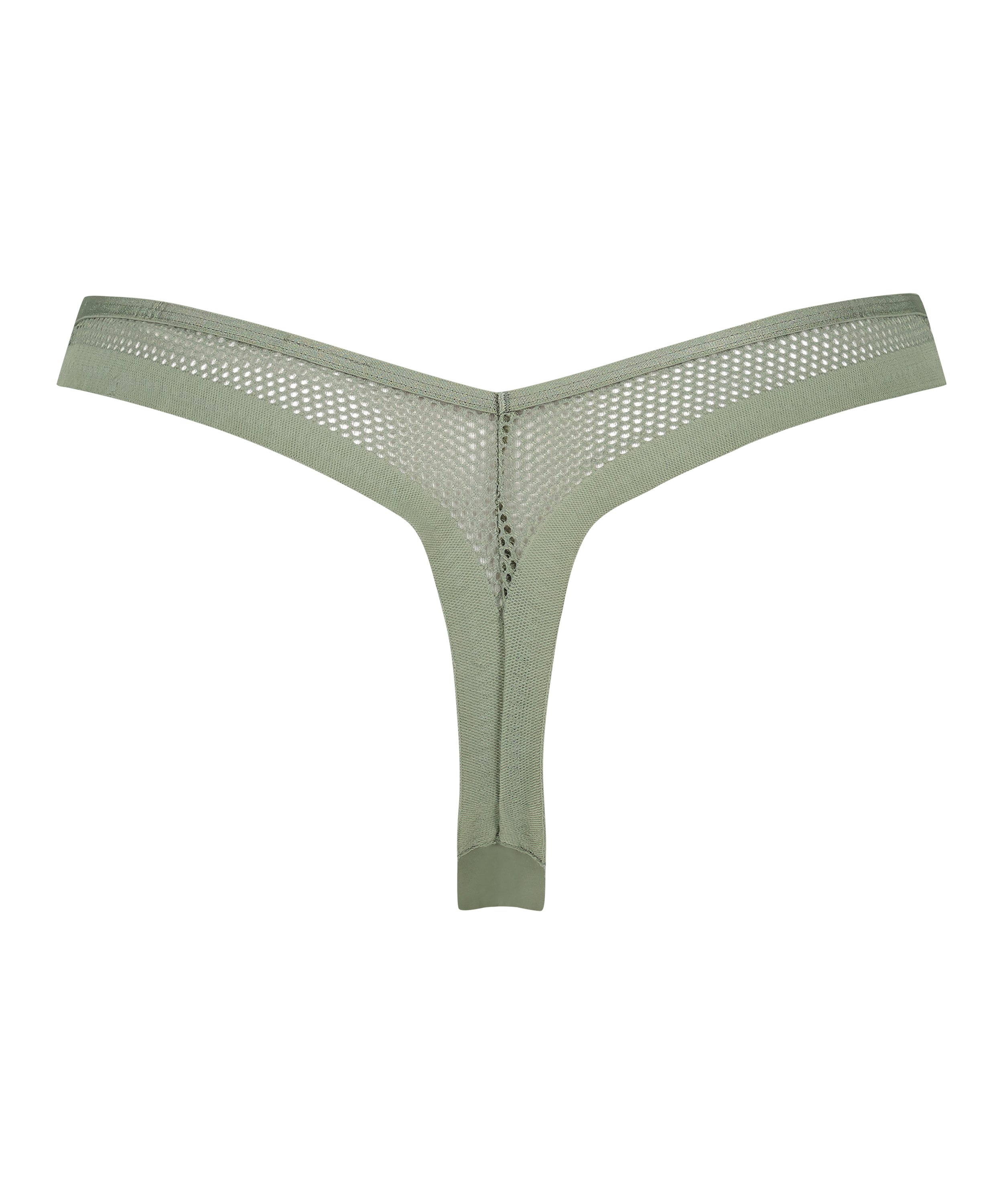 High-Cut invisible fishnet thong, Green, main