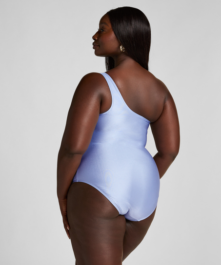 Shaping Shell Mesh Swimsuit, Blue