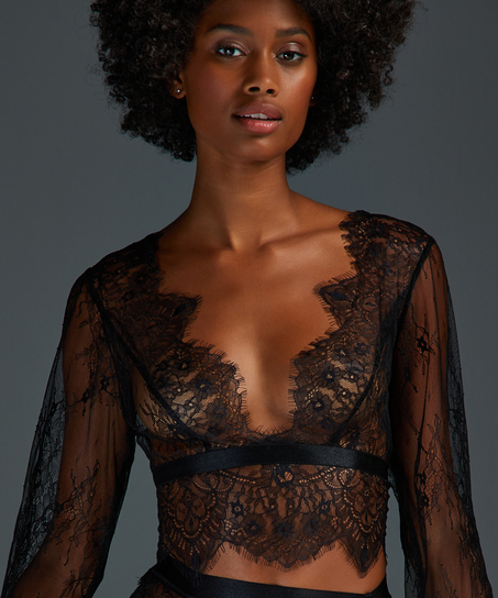 All-over Lace Top, Black