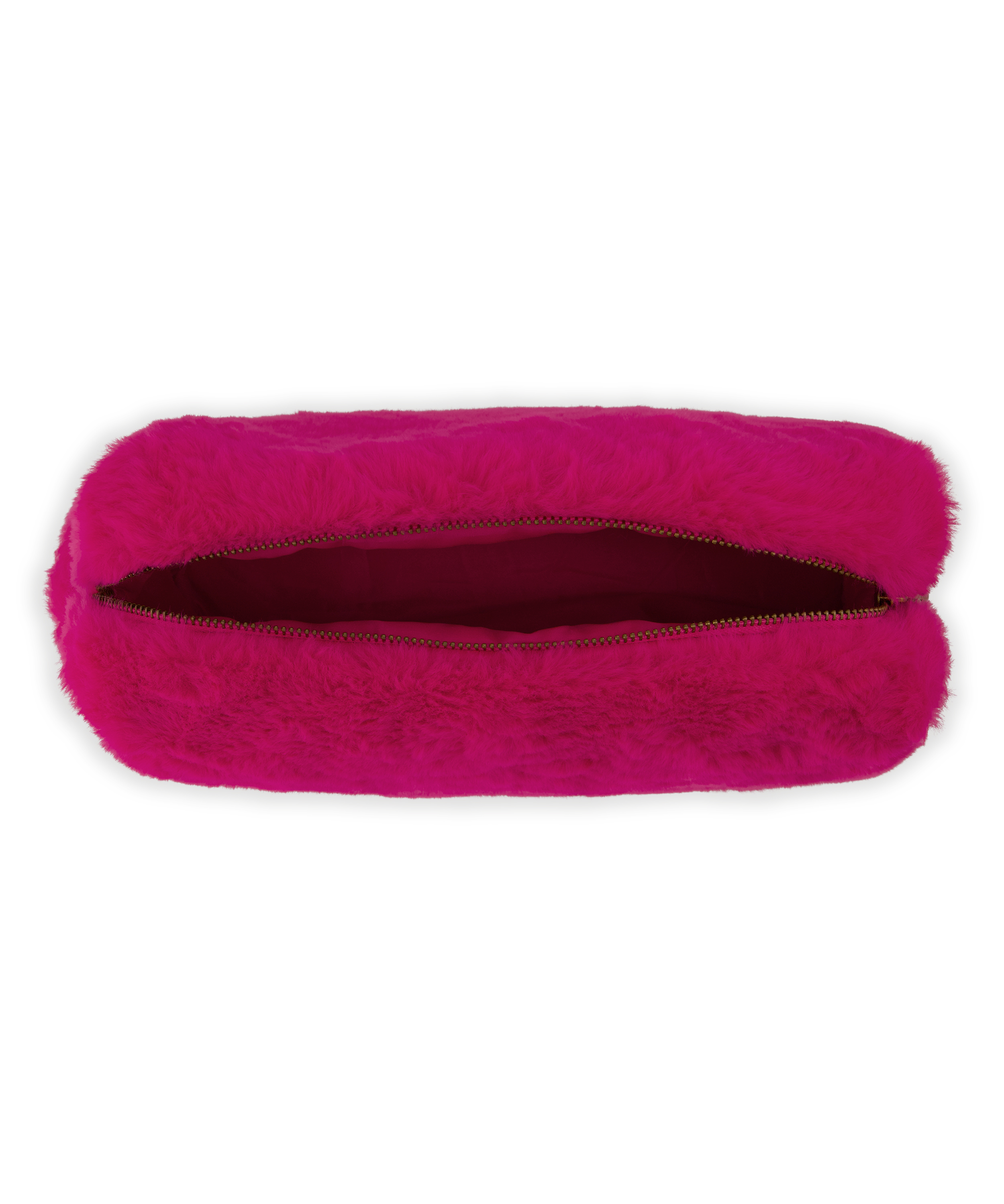 Make-up bag Fake fur, Pink, main