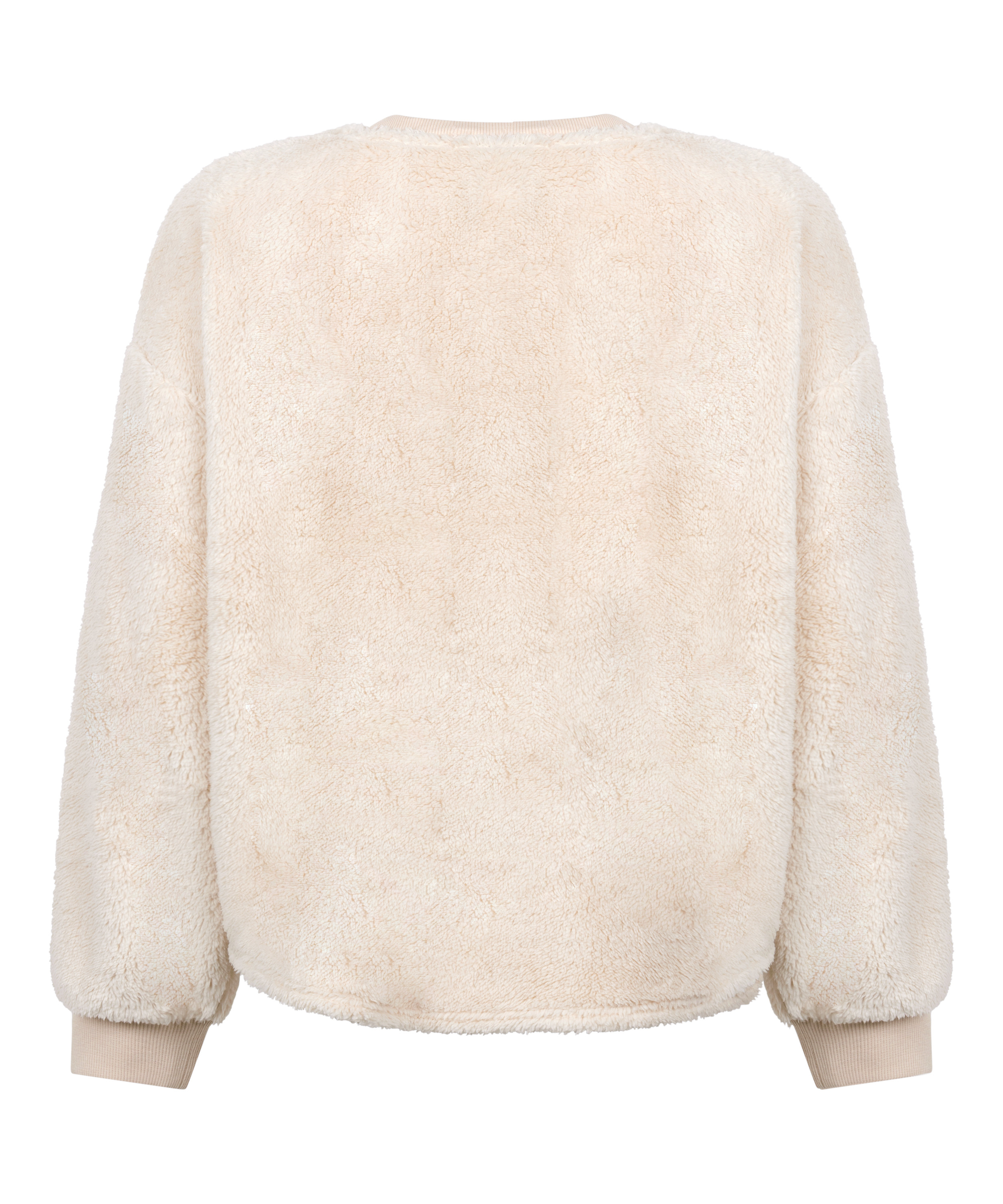 Longsleeved Top Fluffy Fleece, Beige, main
