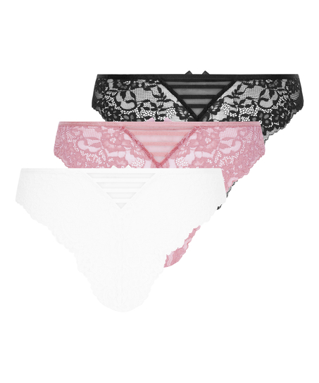 3-pack Belle Brazilian, Pink