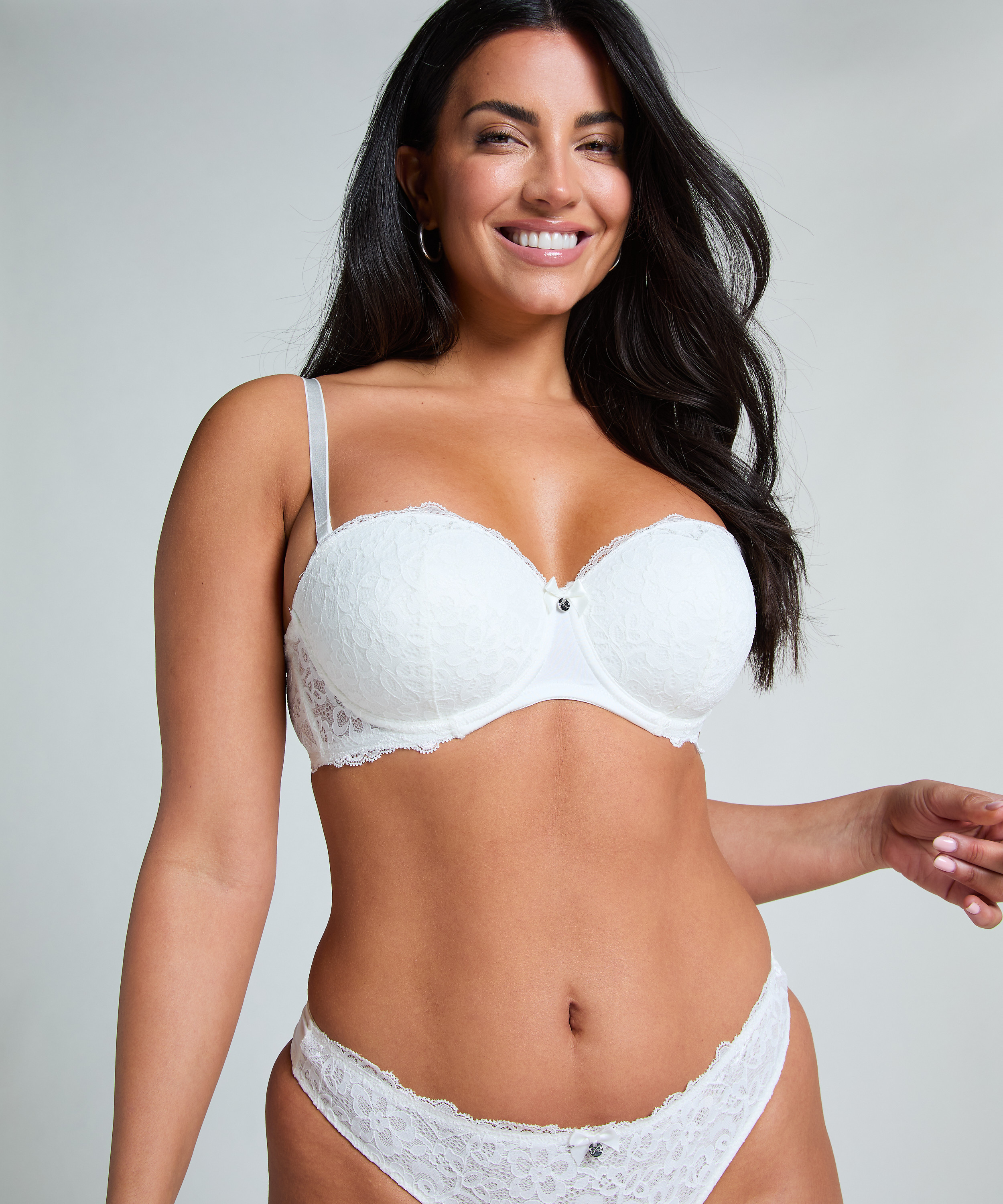 Marine Padded Underwired Bra, White, main