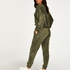 Velour Jogging Pants Pin-tucked, Green