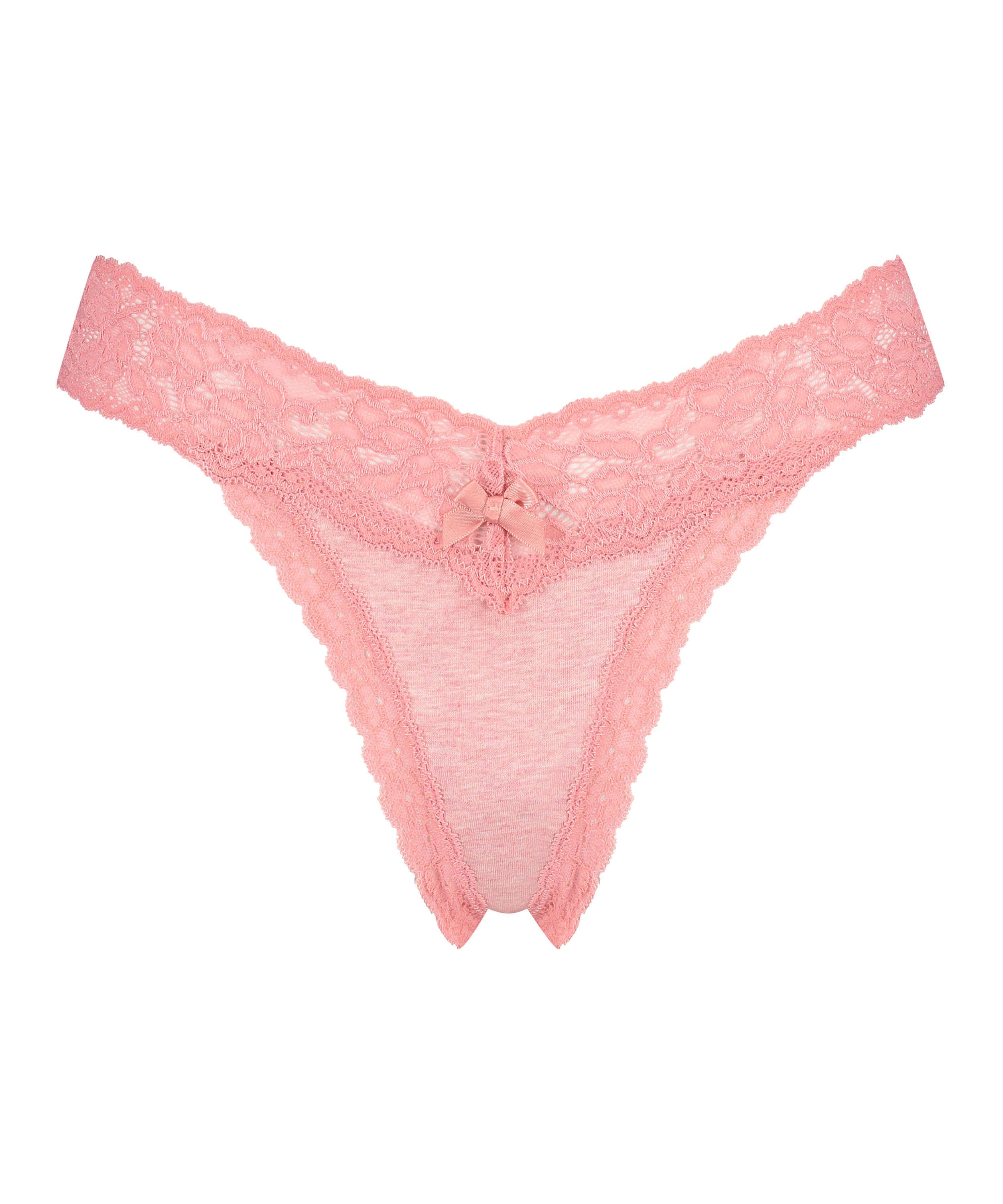 Cotton extra low thong, Pink, main